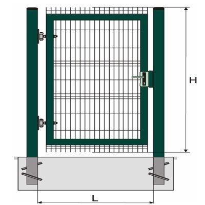 Vārti 1,20x1m kvadrātprofila, Zn + Krāsots - Pasūtījuma izpildes laiks no 7-14 dienām.